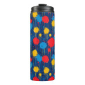 Abstrakte farbige Spritzer Thermosbecher (Vorderseite)