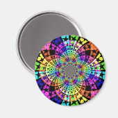 Abstrakte farbige Sterne Magnet (Vorderseite/Rückseite)