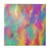 Abstrakte Farbige Swash-Acrylate Pink Aquamarin ge Fliese (Vorderseite)