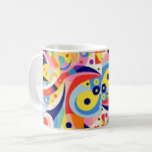 Abstrakte farbige Tasse (Vorderseite Links)