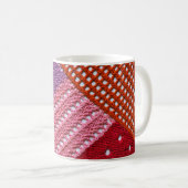 Abstrakte, farbige Textur aus Stricken von Speiche Kaffeetasse (VorderseiteRechts)