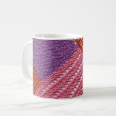 Abstrakte, farbige Textur aus Stricken von Speiche Kaffeetasse (Vorderseite Links)