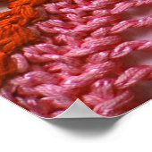 Abstrakte, farbige Textur aus Stricken von Speiche Poster (Ecke)