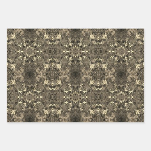 Abstrakte Farbige Twirler / Spiegel / Sepia / Geschenkpapier Set (Vorderseite 2)