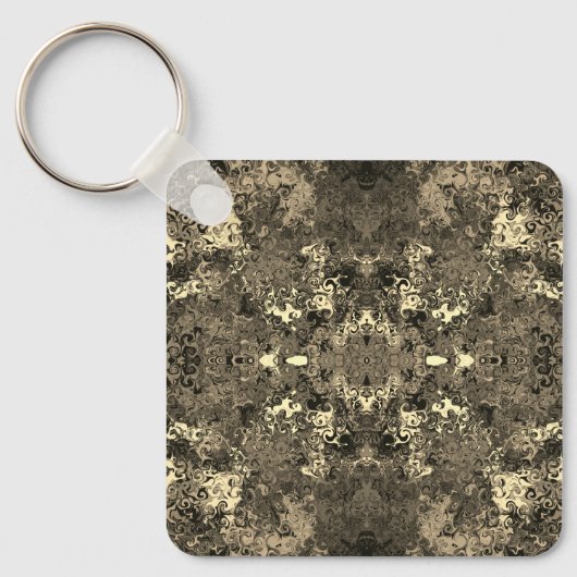 Abstrakte Farbige Twirler / Spiegel / Sepia / Schlüsselanhänger (Vorderseite)