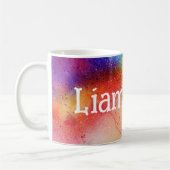 Abstrakte, farbige Wasserfarbenmuster Kaffeemaschi Kaffeetasse (Links)