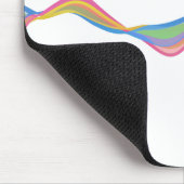 Abstrakte, farbige Wellenlinien Mousepad (Ecke)