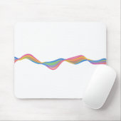 Abstrakte, farbige Wellenlinien Mousepad (Mit Mouse)