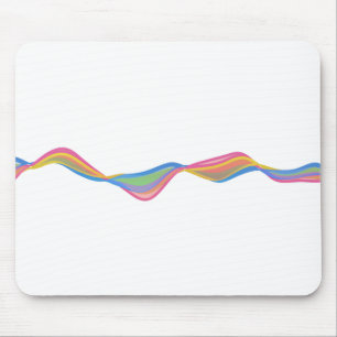 Abstrakte, farbige Wellenlinien Mousepad