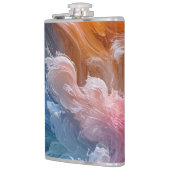 Abstrakte farbige Wirbel Flachmann (Links)