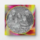 Abstrakte farbige Wirbel fügen Ihr eigenes Foto hi Fotoplatte (Vorderseite)