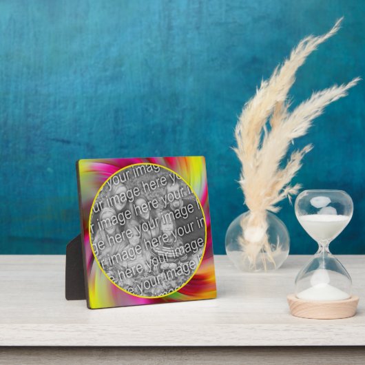 Abstrakte farbige Wirbel fügen Ihr eigenes Foto hi Fotoplatte (InSitu)