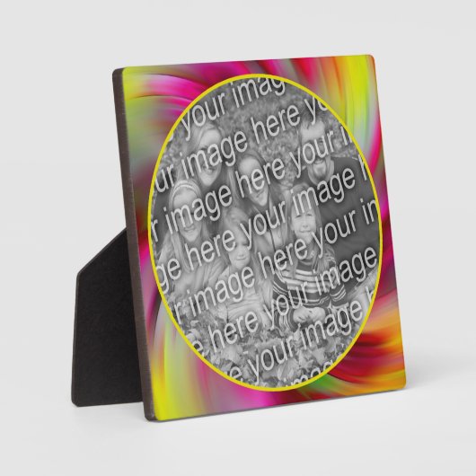 Abstrakte farbige Wirbel fügen Ihr eigenes Foto hi Fotoplatte (Vorderseite)