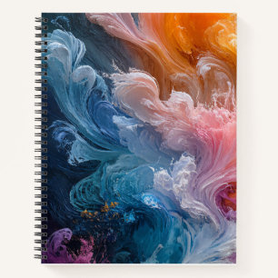 Abstrakte farbige Wirbel Notizblock