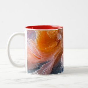 Abstrakte farbige Wirbel Zweifarbige Tasse