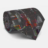 Abstrakte, farbige zeichn in dunkler Nacht unter J Krawatte (Gerollt)