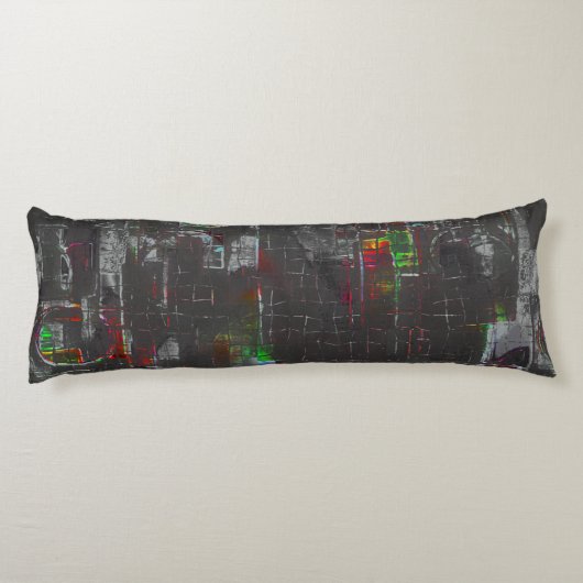 Abstrakte, farbige zeichn in dunkler Nacht unter J Seitenschläferkissen (Rückseite)