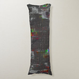 Abstrakte, farbige zeichn in dunkler Nacht unter J Seitenschläferkissen