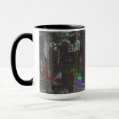 Abstrakte, farbige zeichn in dunkler Nacht unter J Tasse (Links)