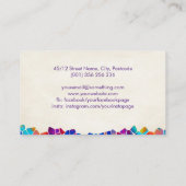 Abstrakte farbige Zellen Visitenkarte (Rückseite)