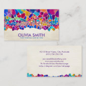 Abstrakte farbige Zellen Visitenkarte (Vorne/Hinten)