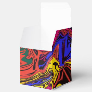 Abstrakte Farbigkeit, wirbelig / gespült / Geschenkschachtel