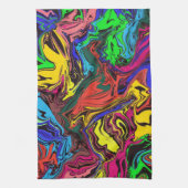 Abstrakte Farbigkeit, wirbelig / gespült / Geschirrtuch (Vertikal)