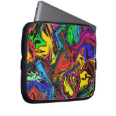 Abstrakte Farbigkeit, wirbelig / gespült / Laptopschutzhülle (Vorne Rechts)