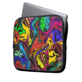 Abstrakte Farbigkeit, wirbelig / gespült / Laptopschutzhülle (Vorderseite Links)