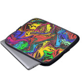 Abstrakte Farbigkeit, wirbelig / gespült / Laptopschutzhülle (Vorne Knopf)