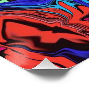 Abstrakte Farbigkeit, wirbelig / gespült / Poster