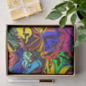 Abstrakte Farbigkeit, wirbelig / gespült / Seidenpapier (Geschenk)