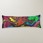 Abstrakte Farbigkeit, wirbelig / gespült / Seitenschläferkissen (Rückseite)