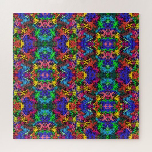 Abstrakte Farbigkeit, wirbelig / halber Stein / Puzzle (Horizontal)