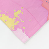 Abstrakte Farbklammern/Tropfen, Ihre Nachricht Fleecedecke (Ecke)