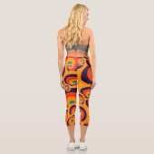 Abstrakte Farbkombinationen Capri Leggings - Moder (Rückseite)