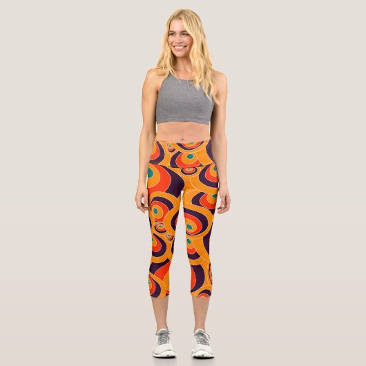 Abstrakte Farbkombinationen Capri Leggings - Moder (Vorderseite)