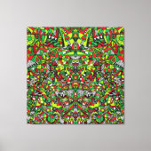 Abstrakte Farbkomposition des psychedelischen Stam Leinwanddruck (Vorderseite)