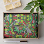 Abstrakte Farbkomposition des psychedelischen Stam Seidenpapier (Geschenk)