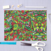 Abstrakte Farbkomposition des psychedelischen Stam Seidenpapier (Handwerk)