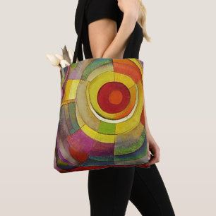 Abstrakte Farbkreise Fine Art-Tasche Tasche
