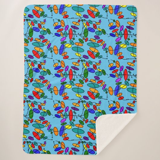 Abstrakte Farbkreise Sherpadecke (Vorderseite)