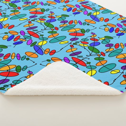 Abstrakte Farbkreise Sherpadecke (3/4)