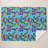 Abstrakte Farbkreise Sherpadecke (Vorderseite (Horizontal))