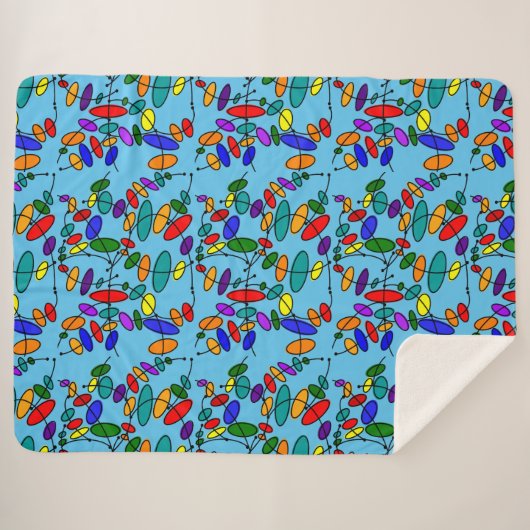 Abstrakte Farbkreise Sherpadecke (Vorderseite (Horizontal))