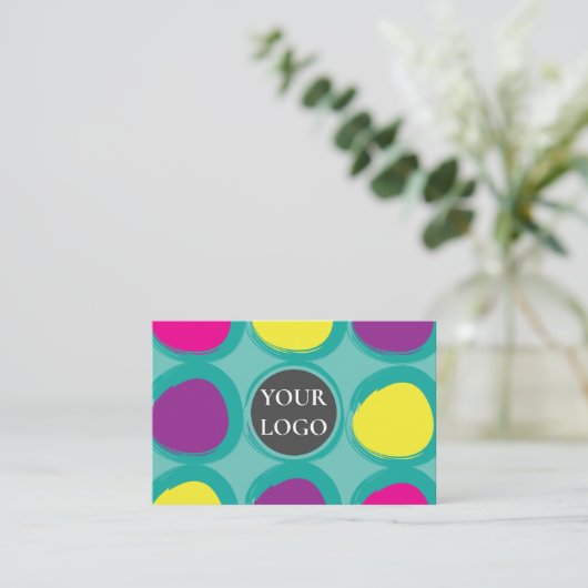 Abstrakte Farbkreise Visitenkarte (Stehend Vorderseite)