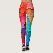 Abstrakte Farbkreisel-Wirbel-Kunst Leggings (Rückseite)