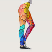 Abstrakte Farbkreisel-Wirbel-Kunst Leggings (Rechts)
