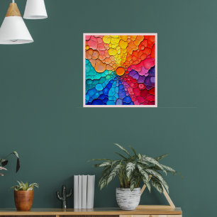 Abstrakte Farbkreisel-Wirbel-Kunst Poster
