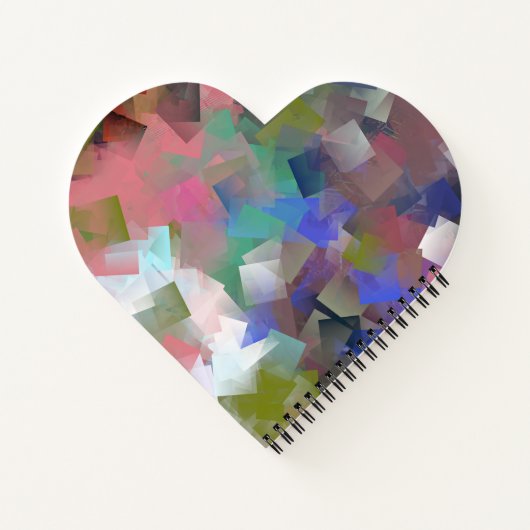 Abstrakte Farbkuben Notizblock (Rückseite)